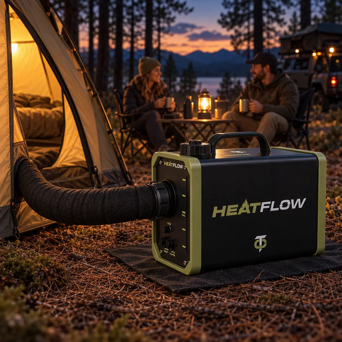 Heatflow Draagbare Dieselverwarming groen