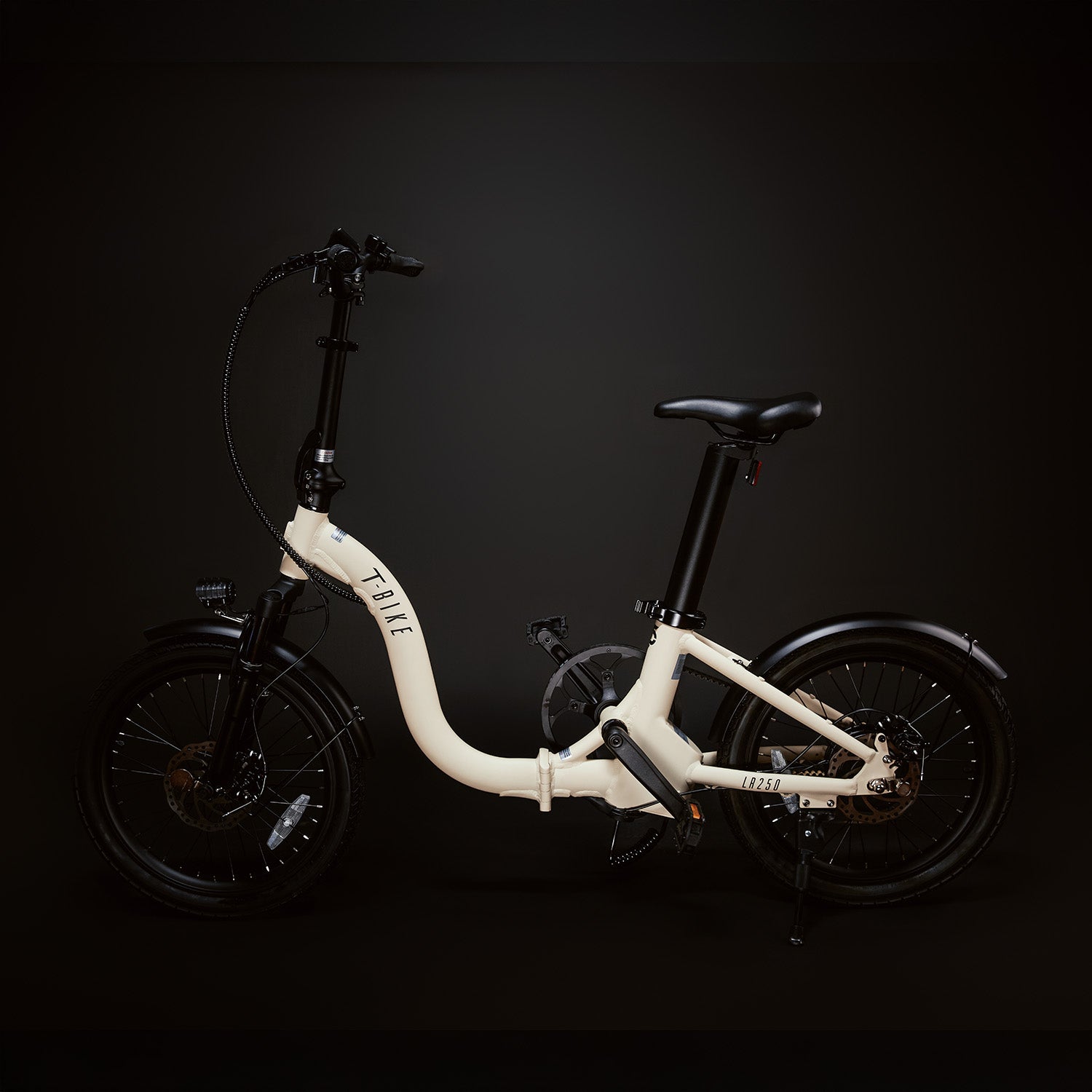 LR250 – Low-Rider Folding Electric Bike - Cream