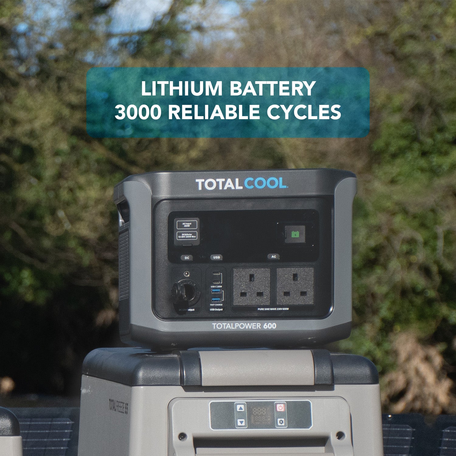 Image displaying that the tp600 has 3000 reliable battery cycles