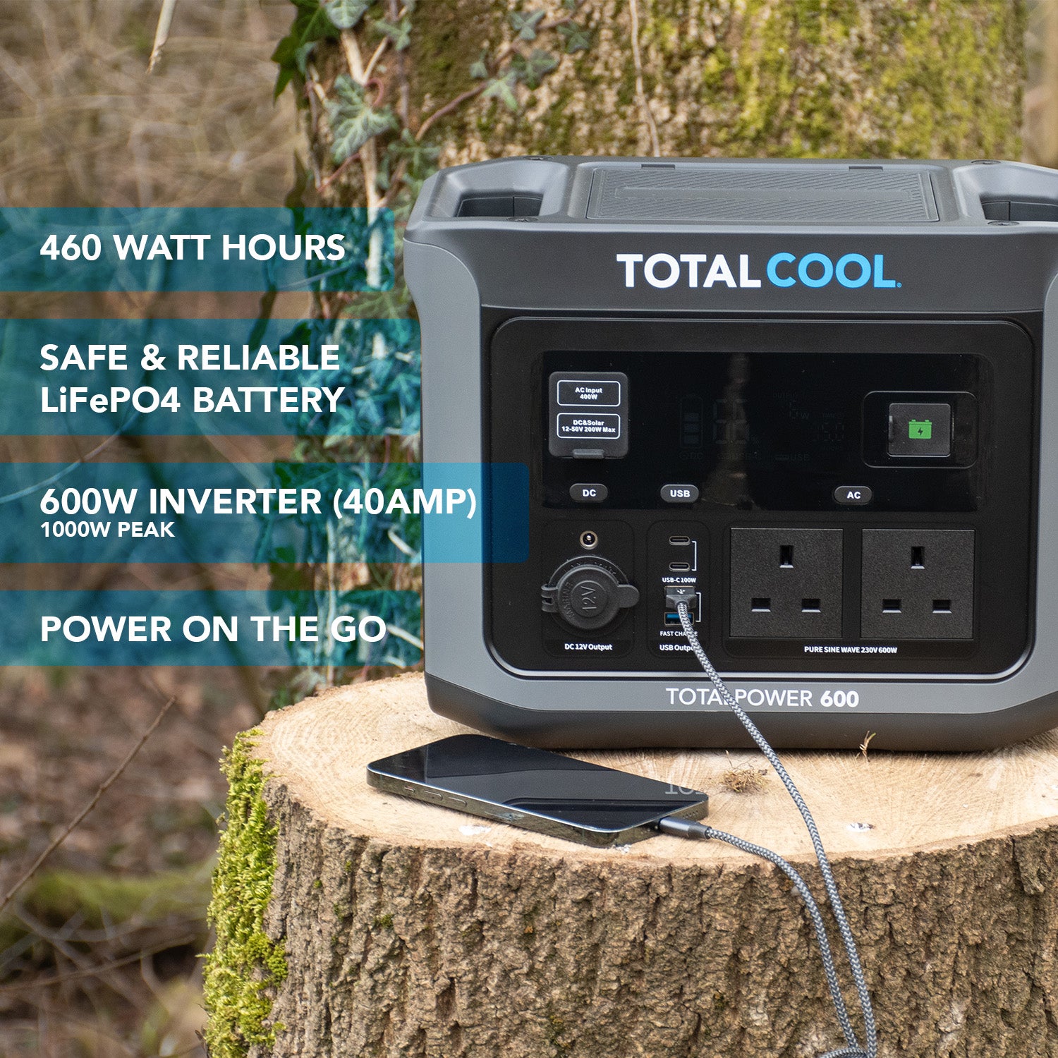 Image mentioning the power and battery statistics of the tp600