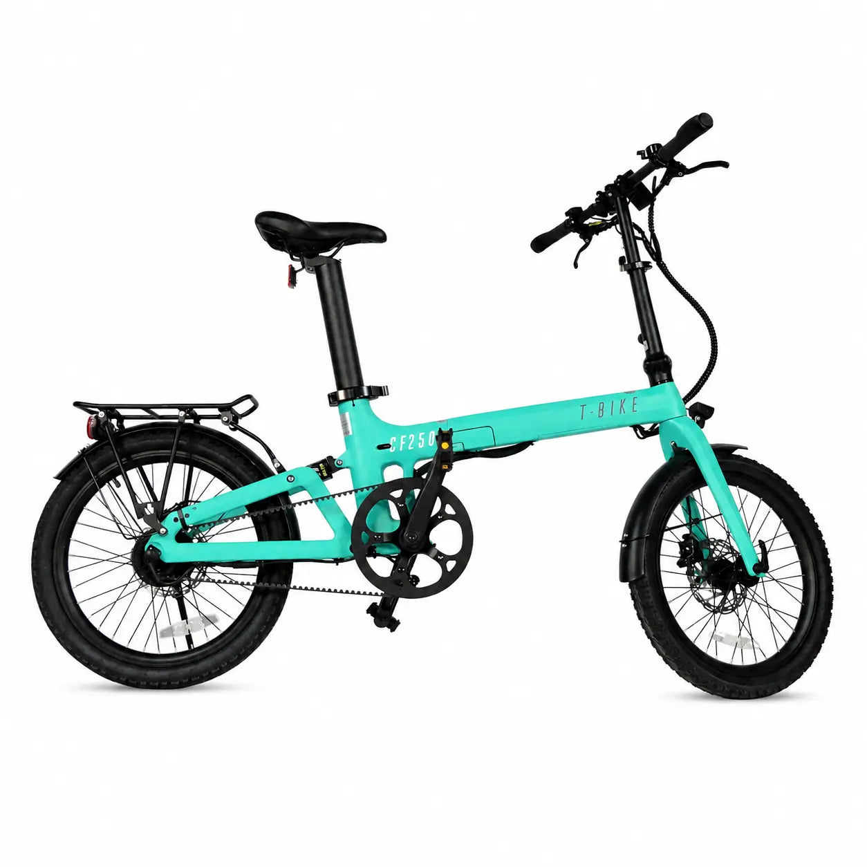 CF250 Carbon Fiber Opvouwbare Elektrische Fiets – Turqouise