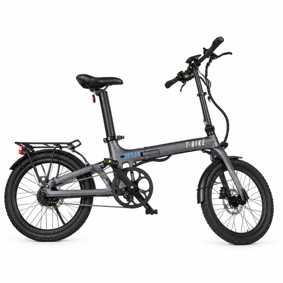 CF250 Carbon Fiber Opvouwbare Elektrische Fiets – Antraciet