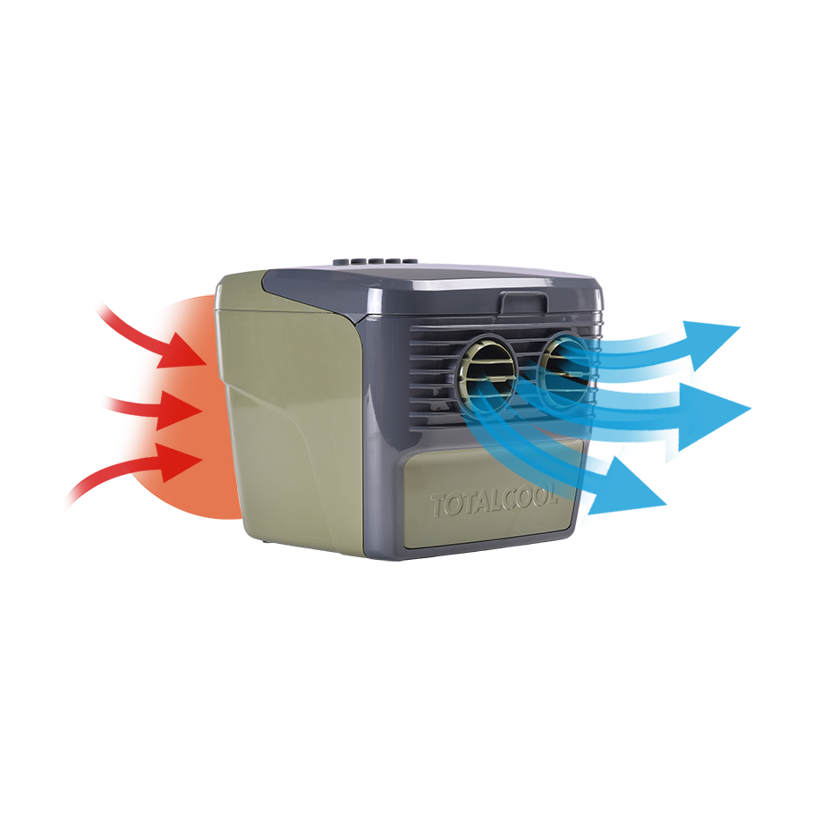 Illustration demonstrating the air cooling of a TC3000