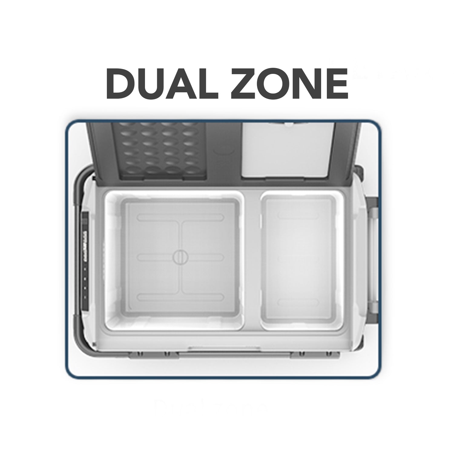 Image showing the dual interior of the TF - XTREME 50 fridge freezer compartments.